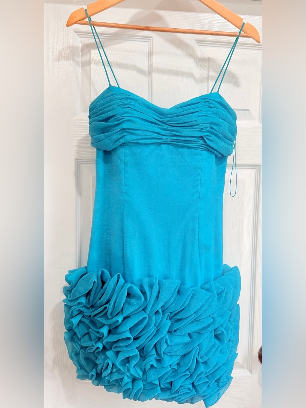 Aidan Mattox Bright Turquoise Cocktail Dress